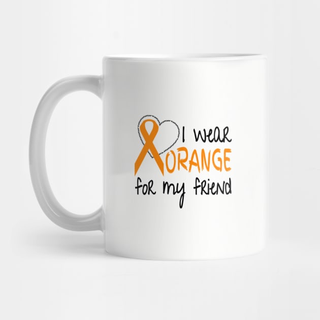 I Wear Orange for My Friend Ribbon Awareness by nikkidawn74